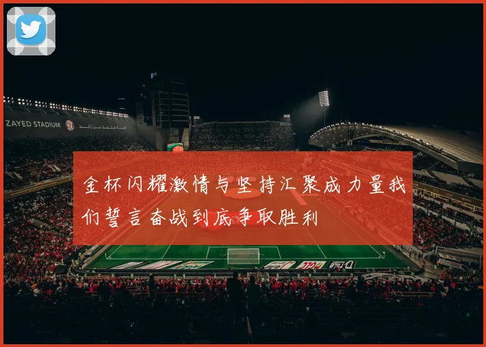 金杯闪耀激情与坚持汇聚成力量我们誓言奋战到底争取胜利